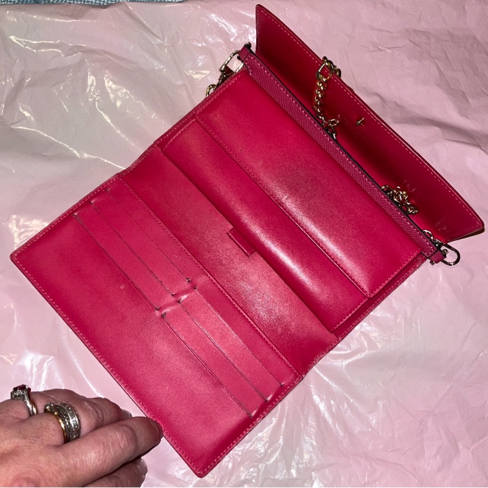 LOUIS VUITTON vernis wallet on a chain, hot pink, y2k vintage, AUTHENTIC - Picture 5 of 8